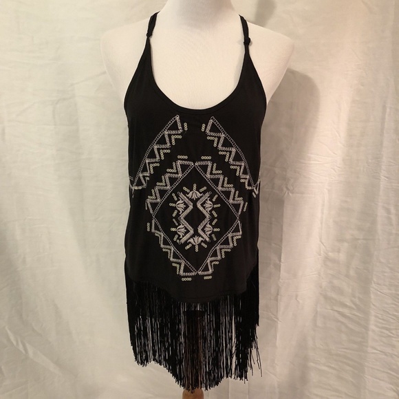 Mitto Tops - Mitto Blouse Cropped Top Black Racerback